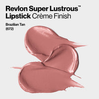 Thumbnail for Revlon Super Lustrous Lipstick, Creamy Formula For Soft, Fuller-Looking Lips, Moisturized Feel, 672 Brazilian Tan, 0.15 oz