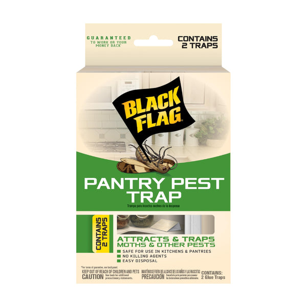 Black Flag Pantry Pest Trap 2 Count, Insect Traps, Safe For Use In Kitchens And Pantries