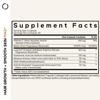 Thumbnail for Codeage Hair Growth + Smooth Skin Max Vitamins Supplement - Patented Lustriva & SOD B Dimpless Superoxide Dismutase - Hair Growth Health Skin Cellulite Support - Biotin, Vitamin C, MSM - 30 Capsules