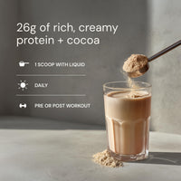 Thumbnail for Blueprint Bryan Johnson Chocolate Protein Powder – Vegan Plant-Based Supplement with Cocoa Powder – Clean Ingredients – 26g Protein per Serving – Non-GMO – 30 Servings
