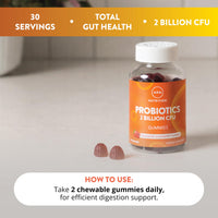 Thumbnail for MRM Nutrition Probiotics Gummies - 2 Billion CFU, Daily Digestive & Immune Support for Women & Men, Supports Microbiome & Gut Health, Gelatin Free, Non-GMO, Vegan & Gluten Free - 30 Servings