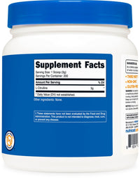 Thumbnail for Nutricost Pure L-Citrulline (Base) Powder (600 Grams)