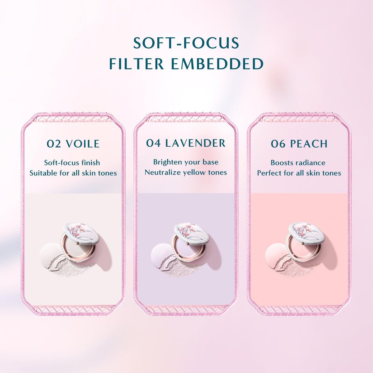 FLORASIS Flawless Jade Breathable Pressed Powder (Ode to Embroidery) (04 Lavender, 1 Count)
