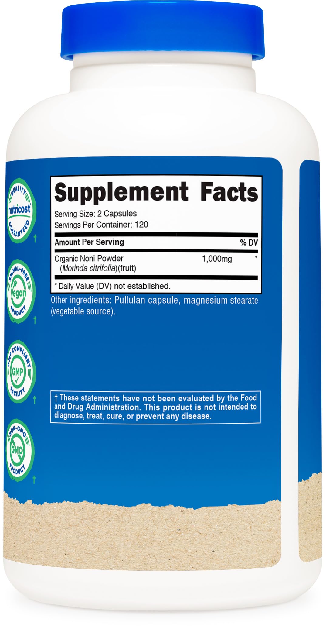 Nutricost Noni Capsules 500mg 240 Capsules - CCOF Certified Made with Organic Noni, Non-GMO, Gluten Free
