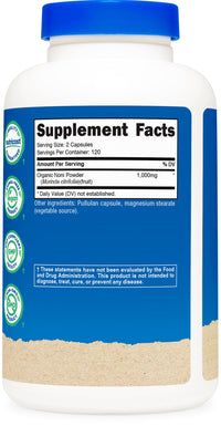 Thumbnail for Nutricost Noni Capsules 500mg 240 Capsules - CCOF Certified Made with Organic Noni, Non-GMO, Gluten Free