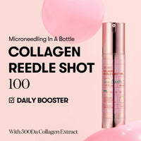 Thumbnail for VT COSMETICS Collagen Reedle Shot 100, Collagen Microneedling Serum, Firming & Elasticity, 500Da Collagen Extract, Soft & Glass Skin, Pink Collagen Serum, Korean Skin Booster 1.69Fl Oz(50ml)