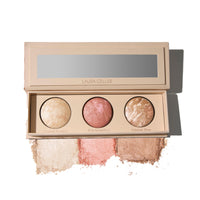 Thumbnail for LAURA GELLER NEW YORK Geller's Greatest Lift-n-Glow Baked Trio Palette - Highlighter, Blush, Bronzer - All Skin Tones