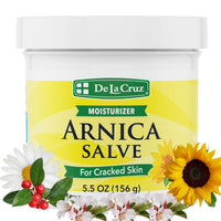 Thumbnail for De La Cruz Arnica Salve Foot Care Cream for Dry Cracked Heels & Feet, Skin Care, Hand Salve, 24 Hour Moisture Balm, JUMBO 5.5 OZ