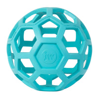 Thumbnail for JW Pet HOL-ee Roller™, Dog Toy Puzzle Ball, Natural Rubber, Large (5.5” Inch Diameter), Blue