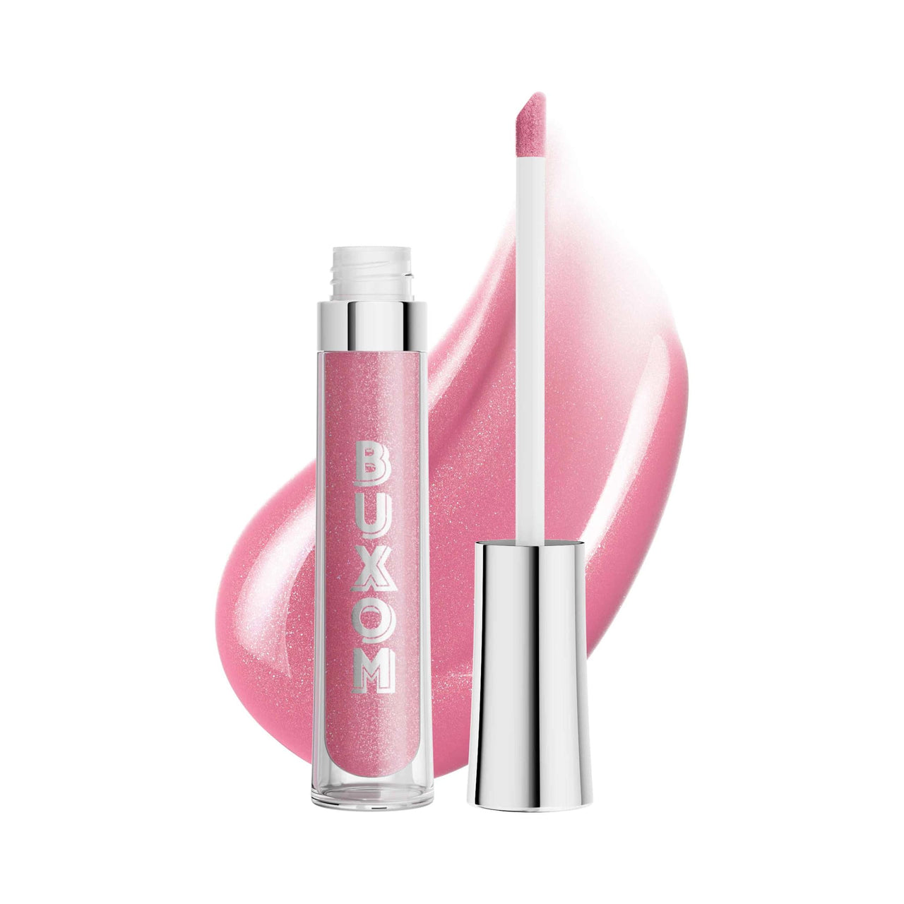 Buxom Full-On Tinted Lip Plumper Gloss, High-Shine Moisturizing Lip Gloss with Peptides and Vitamin E, Vegan Formula, AI Elizabeth (Pink Shimmer)