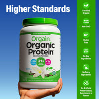 Thumbnail for Orgain Organic Vegan Protein Powder, Vanilla Bean - 21g Plant Protein, 6g Prebiotic Fiber, No Lactose Ingredients, No Added Sugar, Non-GMO, For Shakes & Smoothies, 2.03 lb (Packaging May Vary)