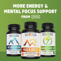 Thumbnail for Zhou Green Tea Extract Capsules with EGCG, Natural Energy, Mental Focus, Immune Health, Antioxidant and Heart Support, Non-GMO, Vegan, Gluten Free, 120 Capsules