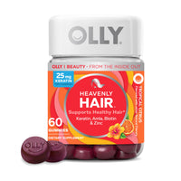 Thumbnail for OLLY Heavenly Hair Gummy, Supports Healthy Hair, Keratin, Biotin, AMLA, Chewable Supplement, 30 Day Supply - 60 Count