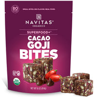 Thumbnail for Navitas Organics Superfood Power Snacks, Cacao Goji, 16 oz. Bag, 23 Servings - Organic, Non-GMO, Gluten-Free