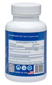 Thumbnail for Longevity by Nature H.A.95 Hyaluronic Acid Supplements, Antioxidant, Skin Hydration, Eye, Joint, Natural Rooster Comb, 60 Capsules