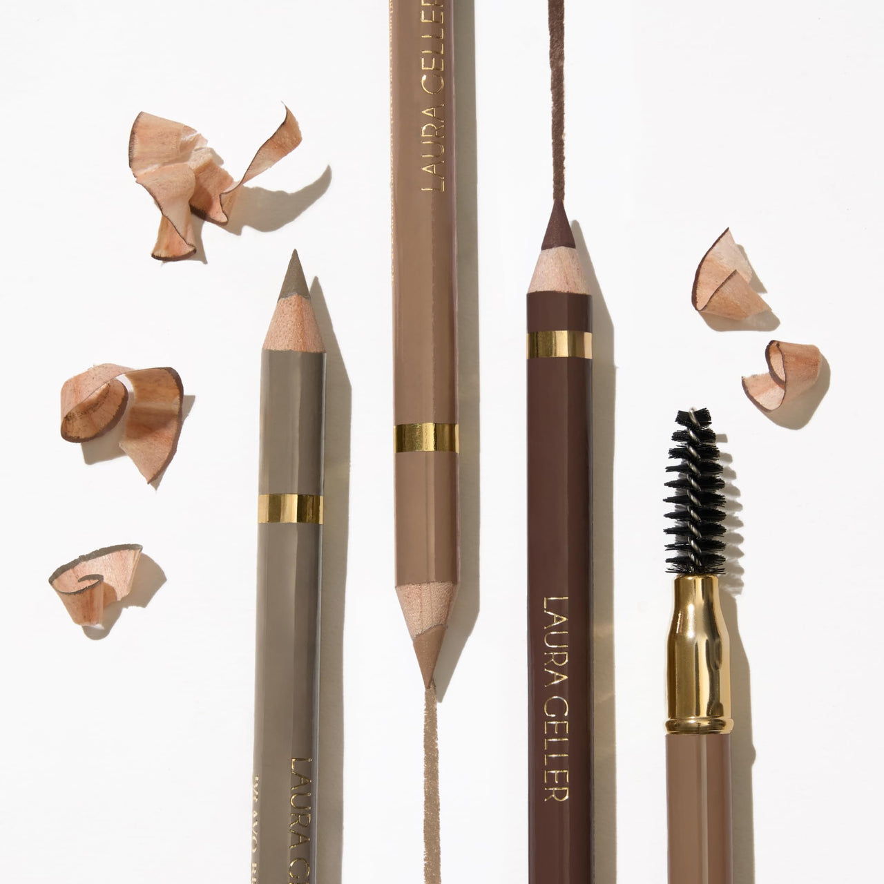 LAURA GELLER NEW YORK Bravo Brows Soft Pencil + Brush, Dark Brown