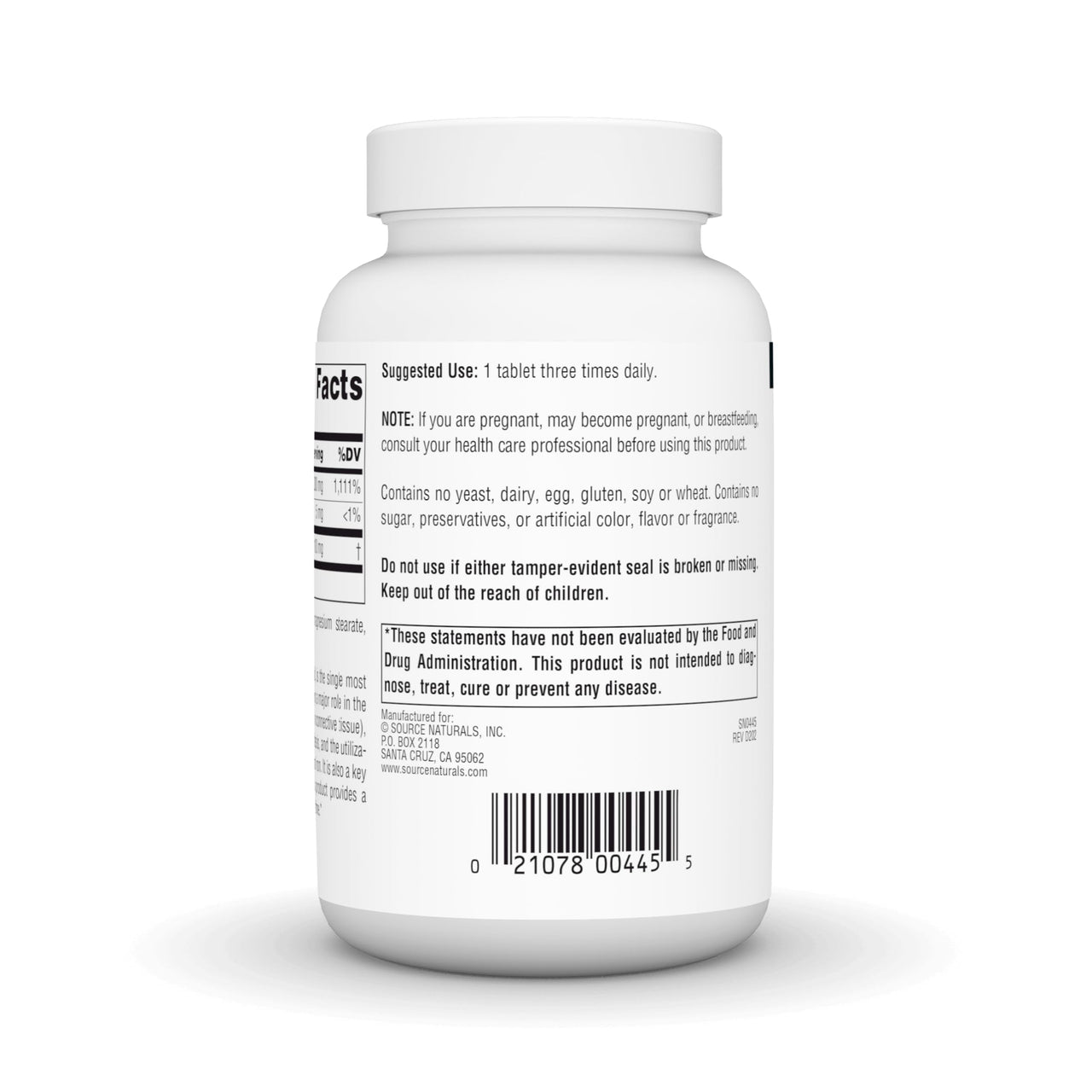 Source Naturals C-1000, with Rose Hips 1000 mg for Immune System Support - 100 Time Release Tablets