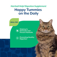 Thumbnail for NaturVet – Hairball Aid Supplement for Cats - Plus Pumpkin – Helps Eliminate & Prevent Hairballs – 60 Soft Chews