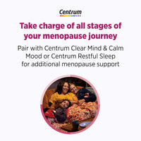 Thumbnail for Centrum Complete Multivitamin Supplement + Hot Flash Support Menopause Support Tablets, with Clinically Studied geniVida, 30 Count
