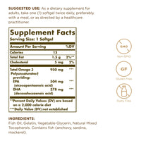 Thumbnail for Solgar Triple Strength Omega 3 950 mg - 100 Softgels, Pack of 2 - Supports Joint & Skin Health - Non-GMO, Gluten Free, Dairy Free - 200 Total Servings