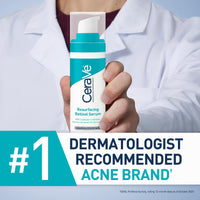 Thumbnail for CeraVe Resurfacing Retinol Serum For Post Acne Marks, Formulated With Licorice Root Extract & Niacinamide, Brightening Serum & Pore Minimizer For Face, Post Acne Skin Barrier Repair, Non-Comedogenic