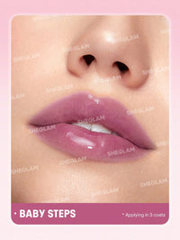 Thumbnail for SHEGLAM Jelly Wow Tinted Lip Oil Plumping Lip Gloss Natural -Baby Steps