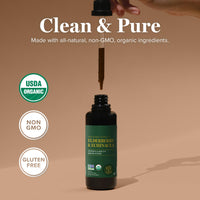 Thumbnail for Global Healing USDA Organic Elderberry & Echinacea Liquid Supplement Tincture | Antioxidant Immune Support Against Harmful Organisms for Adults and Kids, Vegan, Non-GMO, 1-Month Supply (2 Oz)