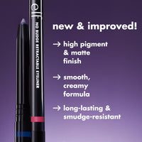 Thumbnail for e.l.f. No Budge Retractable Eyeliner, Creamy, Ultra-Pigmented & Waterproof, Creates Bold & Defined Lines, Vegan & Cruelty-Free, Black