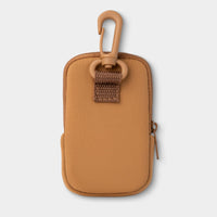 Thumbnail for Touchette Zippered Pouch, Attachable Fashion Accessory with Snap Hook for Touchland Hand Sanitizer 1FL OZ., Caramel