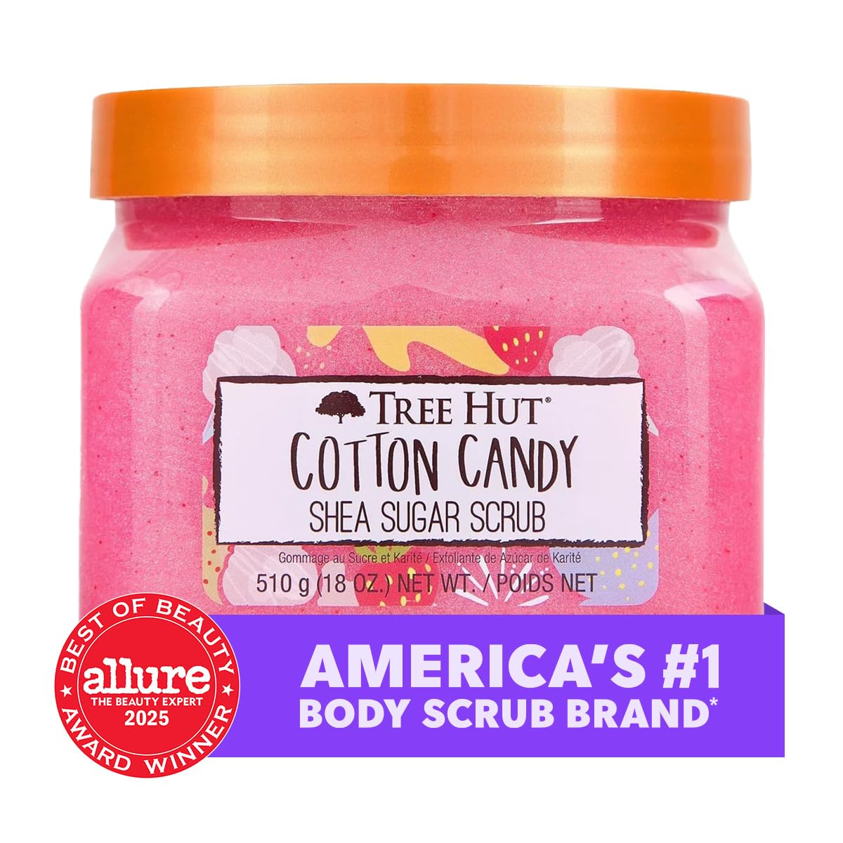 Tree Hut Cotton Candy Shea Sugar Scrub, 510 Grams
