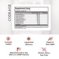 Thumbnail for Codeage Liposomal Multi Amino Powder Supplement - BCAA & EAA Supplement All 9 Essential Amino Acids, Branched-Chain Amino Acid, Pre & Post Workout, Unflavored, Liposomal Delivery, Non-GMO, 6.15 oz
