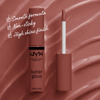 Thumbnail for NYX PROFESSIONAL MAKEUP Butter Gloss, Non-Sticky Lip Gloss - Praline (Deep Nude)