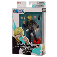 Thumbnail for Anime Heroes One Piece Figures Sanji Action Figure | 17cm Articulated Sanji Anime Figure with Swappable Arms and Faces | Bandai One Piece Action Figures Pirate Toys Range