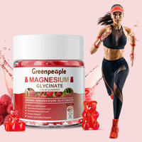 Thumbnail for GREENPEOPLE Magnesium Glycinate Gummies 400mg - Sugar Free Magnesium Supplement with Magnesio Citrate, Vitamin D, and B6 for Calm Support & Sleep for Adults - High Absorption - Raspberry Gummies