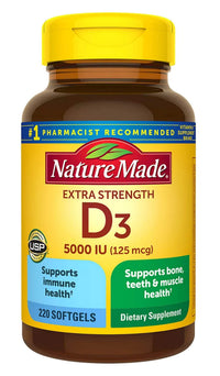 Thumbnail for Nature Made Vitamin D-3 5000IU 220 Count Softgels