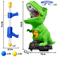 Thumbnail for NIPLOOOW Dinosaur Shooting Toys for Kids 3-5 Years, Movable Target Shooting Games with 2 Air Pump Launcher, Interactive Competition Game Gift for Boys and Girls Ages 3 4 5 6 7 8 Years Old