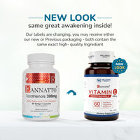 Thumbnail for Wellness Extract Eannatto Tocotrienols Vitamin E Supplements Tocopherol Free, Supports Immune Health, Non-GMO, Gluten Free & Antioxidant (300MG 60 Softgels)