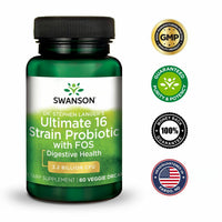 Thumbnail for Swanson Dr. Stephen Langer's Formula - Natural Probiotic w/ Prebiotic FOS - 16-Strain Supplement Promoting Digestive Support w/ 3.2 Billion CFU per Capsule - (60 Veggie Capsules) 4 Pack