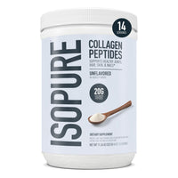 Thumbnail for Isopure Collagen Peptides Powder, Promotes Hair, Nail, Skin and Joint Health, with Vitamin C and Biotin, Unflavored, 20g Collagen Peptides Per Serving, 11.36 Oz, 14 Servings (Packaging May Vary)