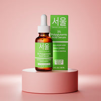 Thumbnail for SeoulCeuticals Organic Polyglutamic Acid Serum - Korean Skin Care + Hyaluronic Acid + Centella Asiatica - K Beauty Anti Aging - Healthy Glowing Skin 1oz
