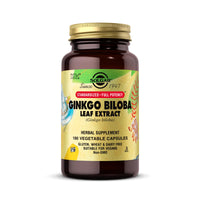 Thumbnail for Solgar Ginkgo Biloba Leaf Extract - 180 Vegetable Capsules - Standardized Full Potency (SFP) - Non-GMO, Vegan, Gluten Free, Dairy Free, Kosher - 180 Servings