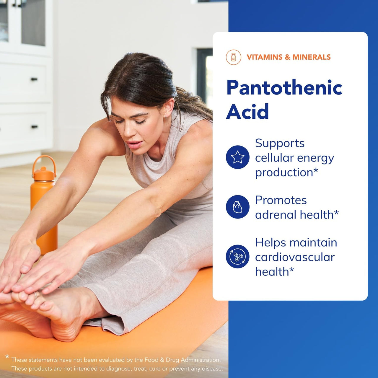 Pure Encapsulations Pantothenic Acid | Hypoallergenic Supplement Supports Cellular Energy Production, Adrenal and Cardiovascular Health* | 120 Capsules