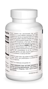 Thumbnail for Source Naturals Gamma E Complex 400 mg - 120 Softgels