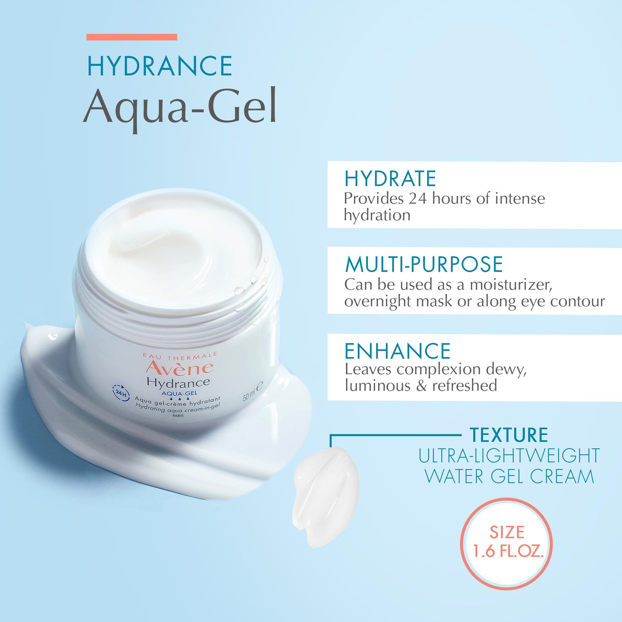 Avène Hydrance Hydrating Aqua Cream-in-Gel, Antioxidant Protection