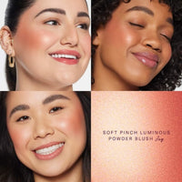 Thumbnail for Rare Beauty Soft Pinch Luminous Powder Blush, Joy (muted peach), Radiant Finish, 0.098 oz/2.8 g