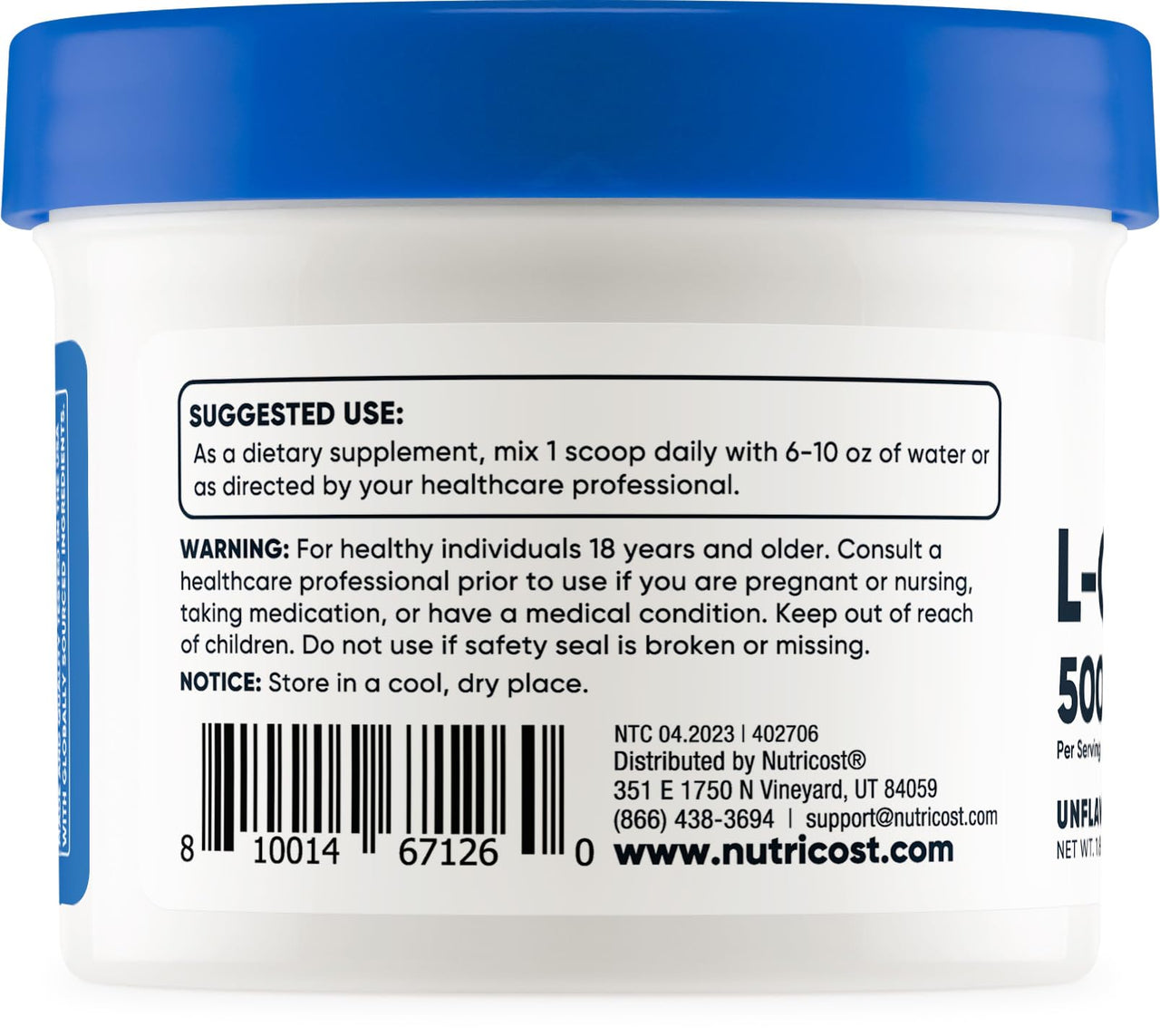 Nutricost L-Carnosine Powder 50 Grams (100 Servings) - Non-GMO