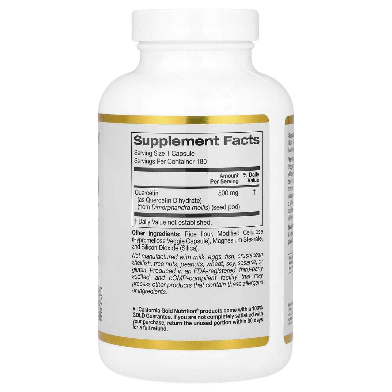 California Gold Nutrition Quercetin, 500 mg, 180 Veggie Capsules
