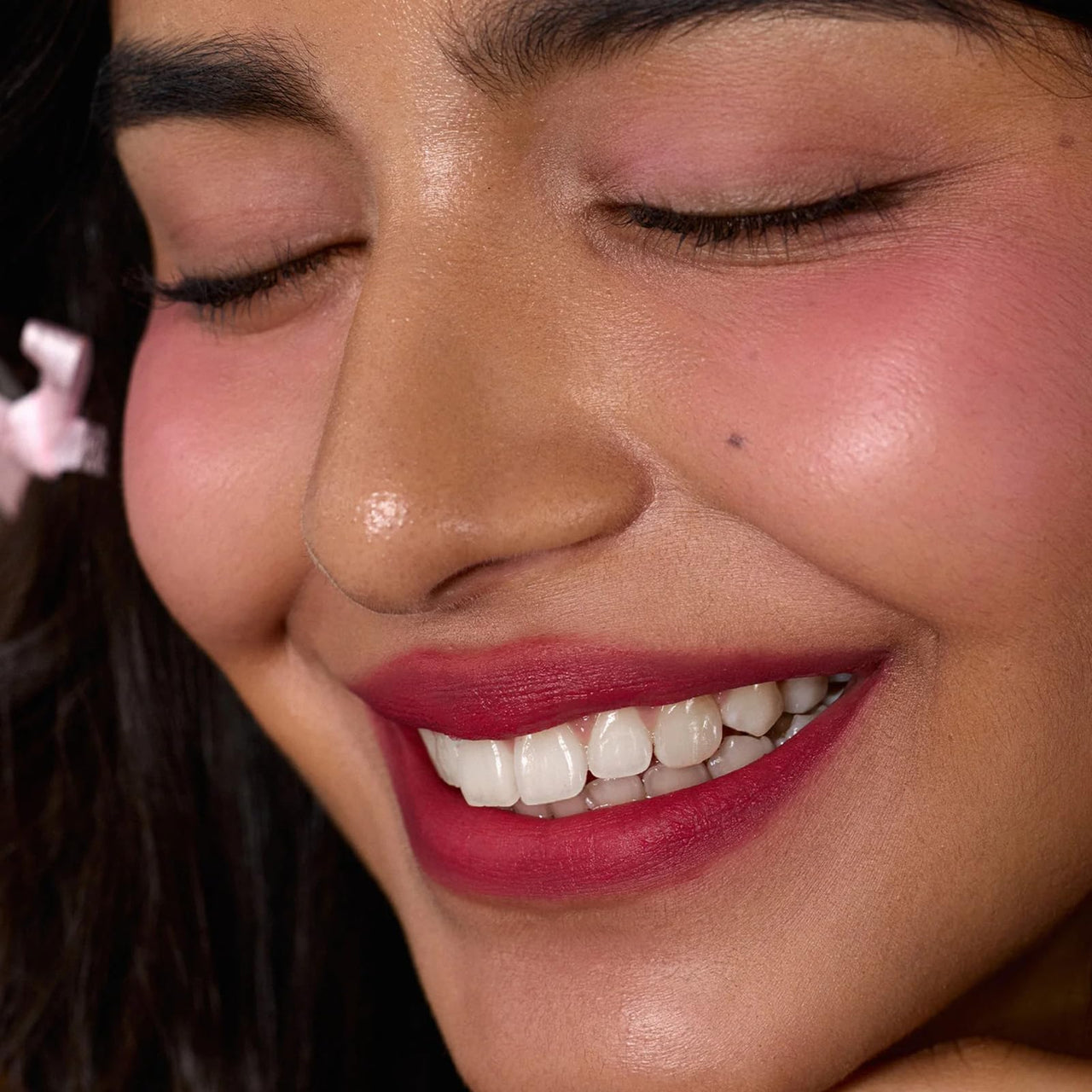 Flower Knows Strawberry Cupid Cake Lip Cream,Velvety-Smooth Matte Liquid Lipstick,Hydrating,Smudge-proof & Stain-Free Lip Stain(V06 Tulip,0.17 Fl Oz)