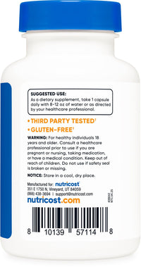 Thumbnail for Nutricost Lactoferrin Capsules (60 Capsules, 300mg) Third-Party Tested, Gluten-Free, Vegetarian, GMP Compliant, Non-GMO Product - 60 Servings