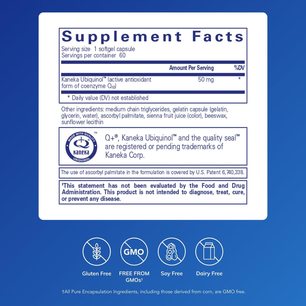 Pure Encapsulations Ubiquinol-QH 50 mg | Active Form of CoQ10 to Support Immune Health, Cellular Energy, and Cardiovascular Health* | 60 Softgel Capsules